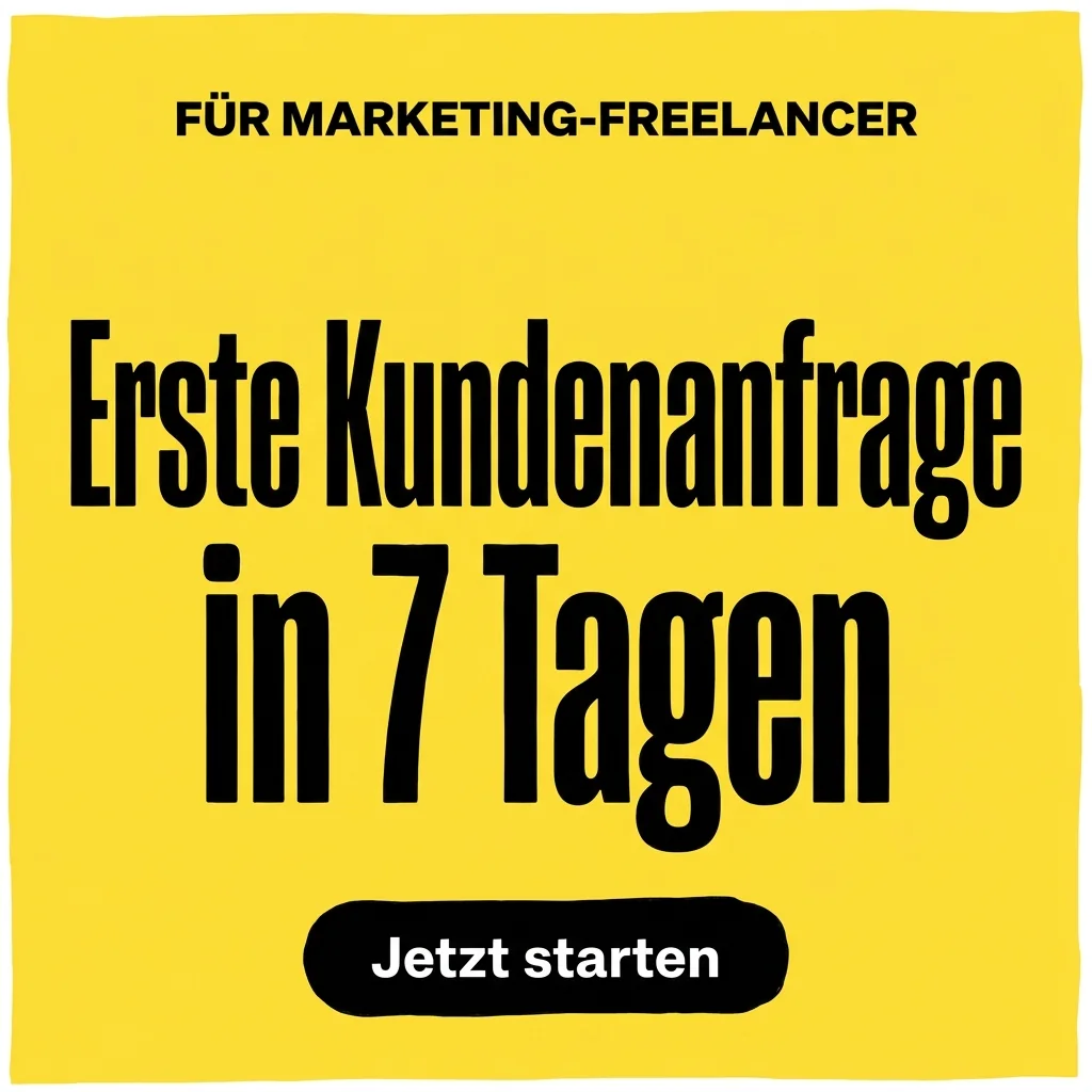 Beispiel-Creative: Erste Kundenanfrage in 7 Tagen