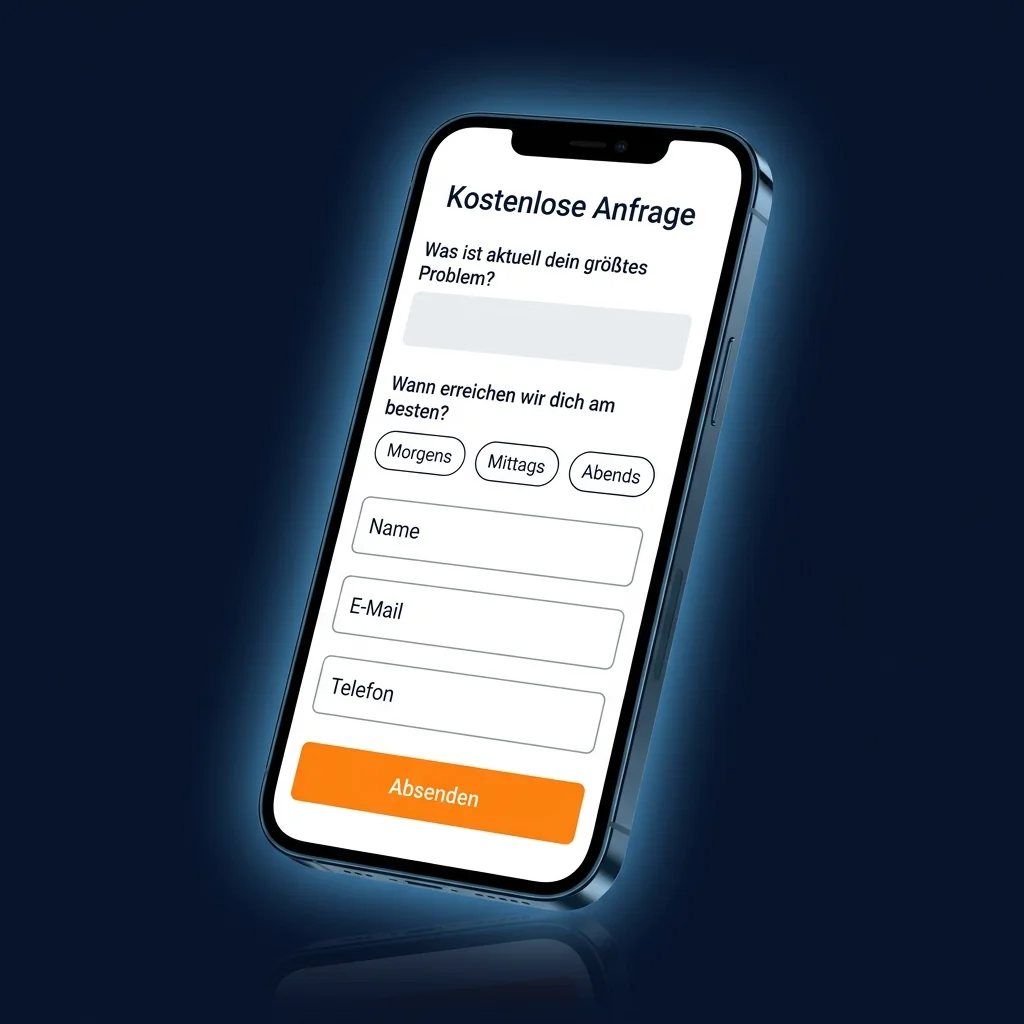 Lead-Form-Vorlage auf dem Smartphone